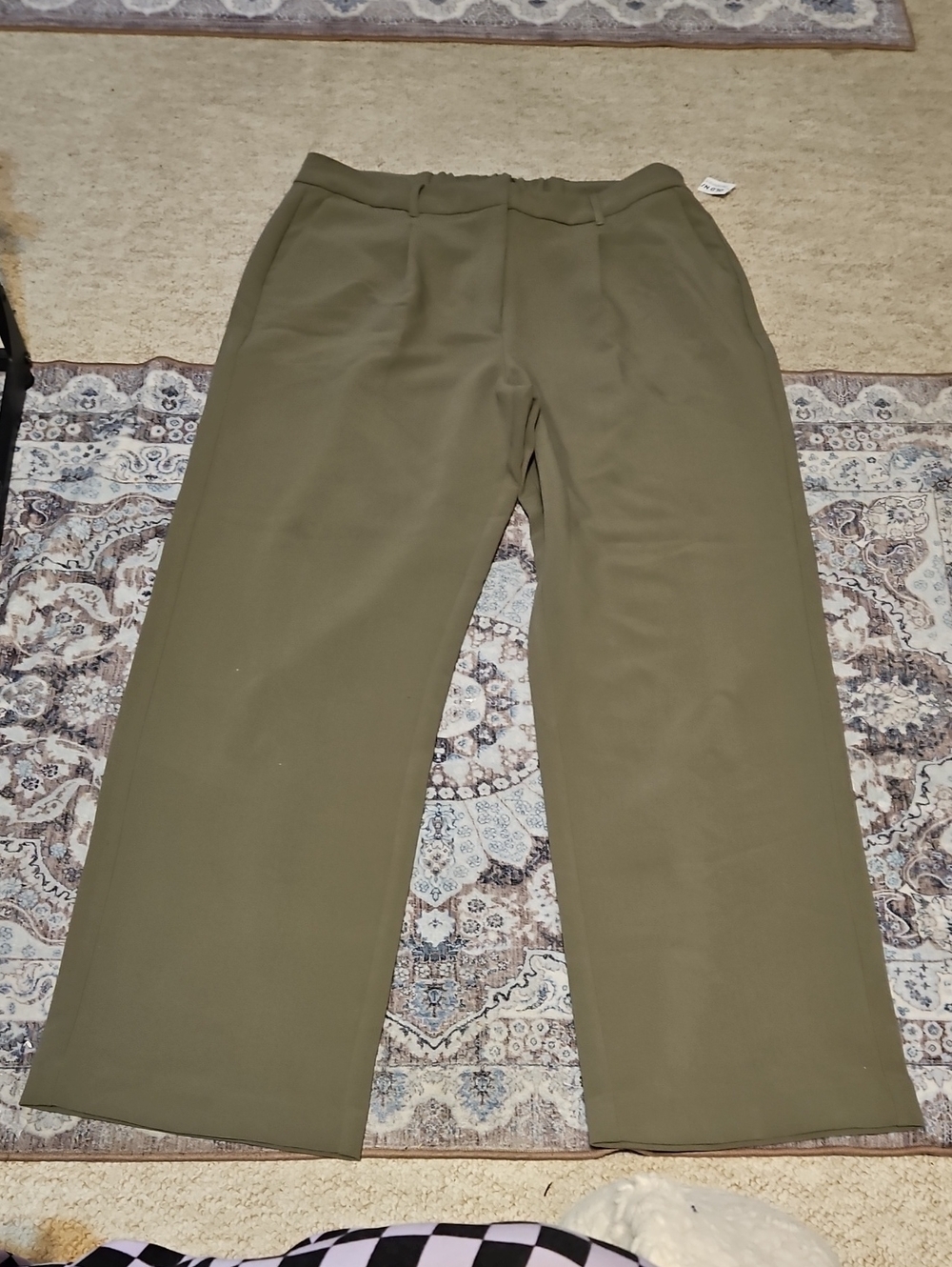 Old Navy Olive Green Wide-Leg Pants